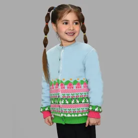 Bonjour Bluish Knitted Cardigan