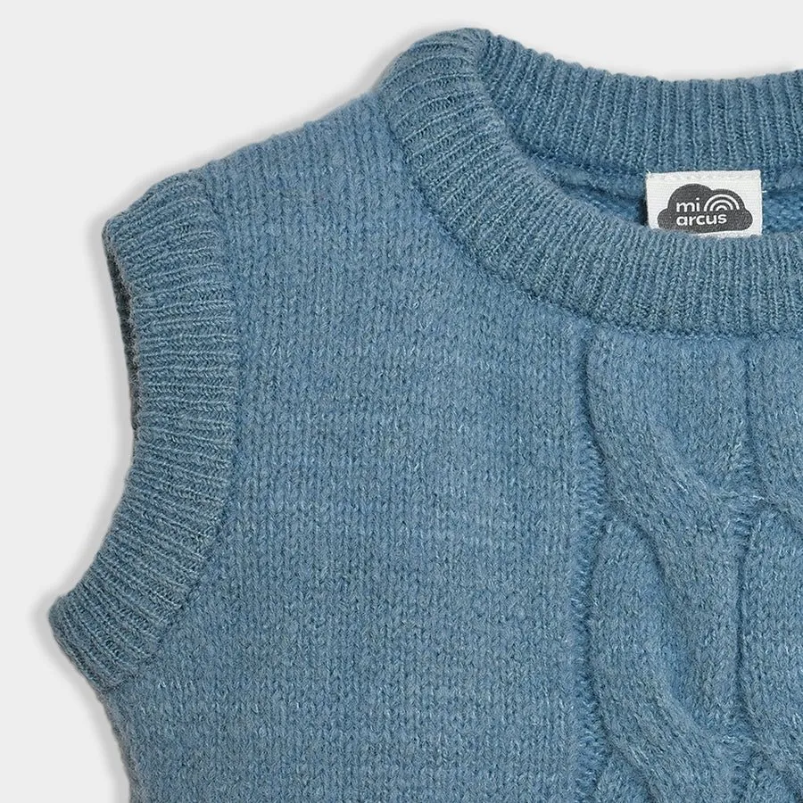 Bonjour Sky Sleeveless Knitted Sweater