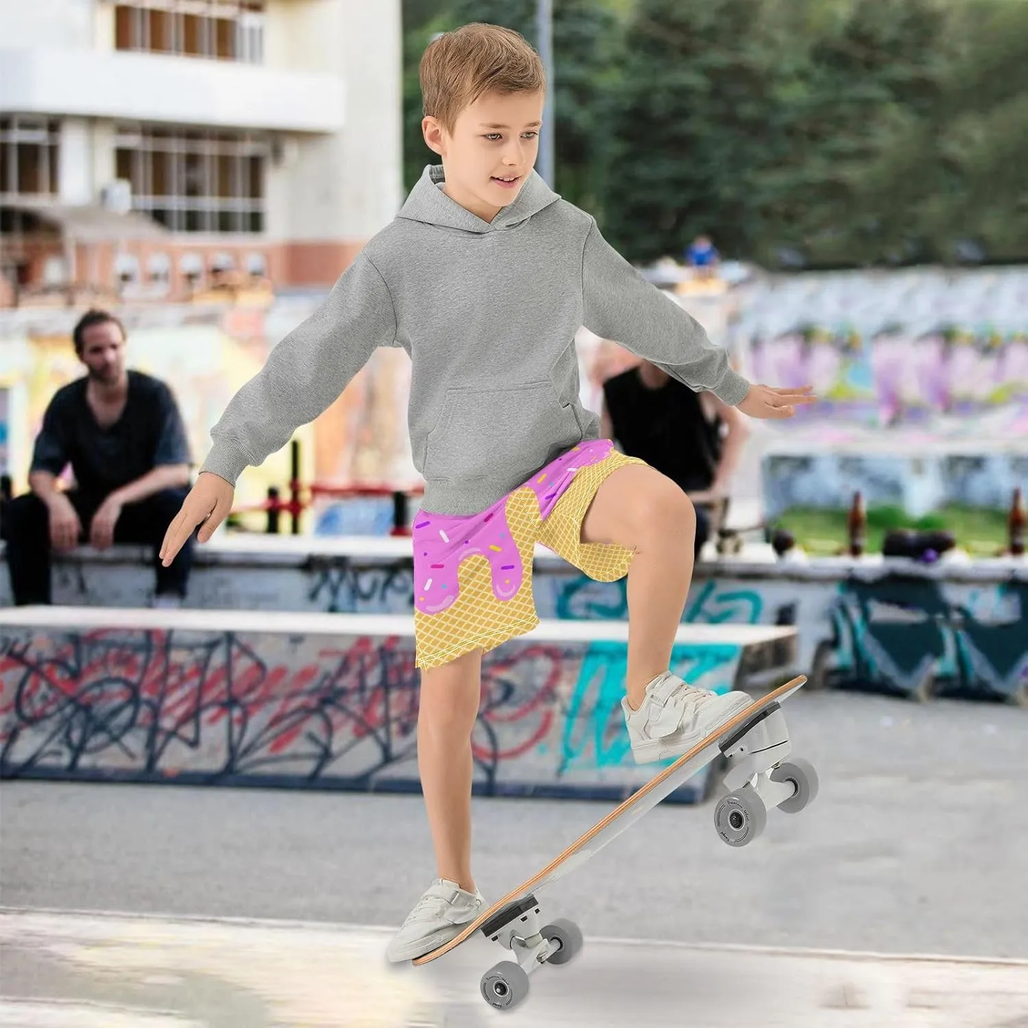 Boys Athletic Shorts Size 7-15 Boys' Casual Shorts with Pockets Elastic Waist Summer Kids Bottom for Sports Homewear