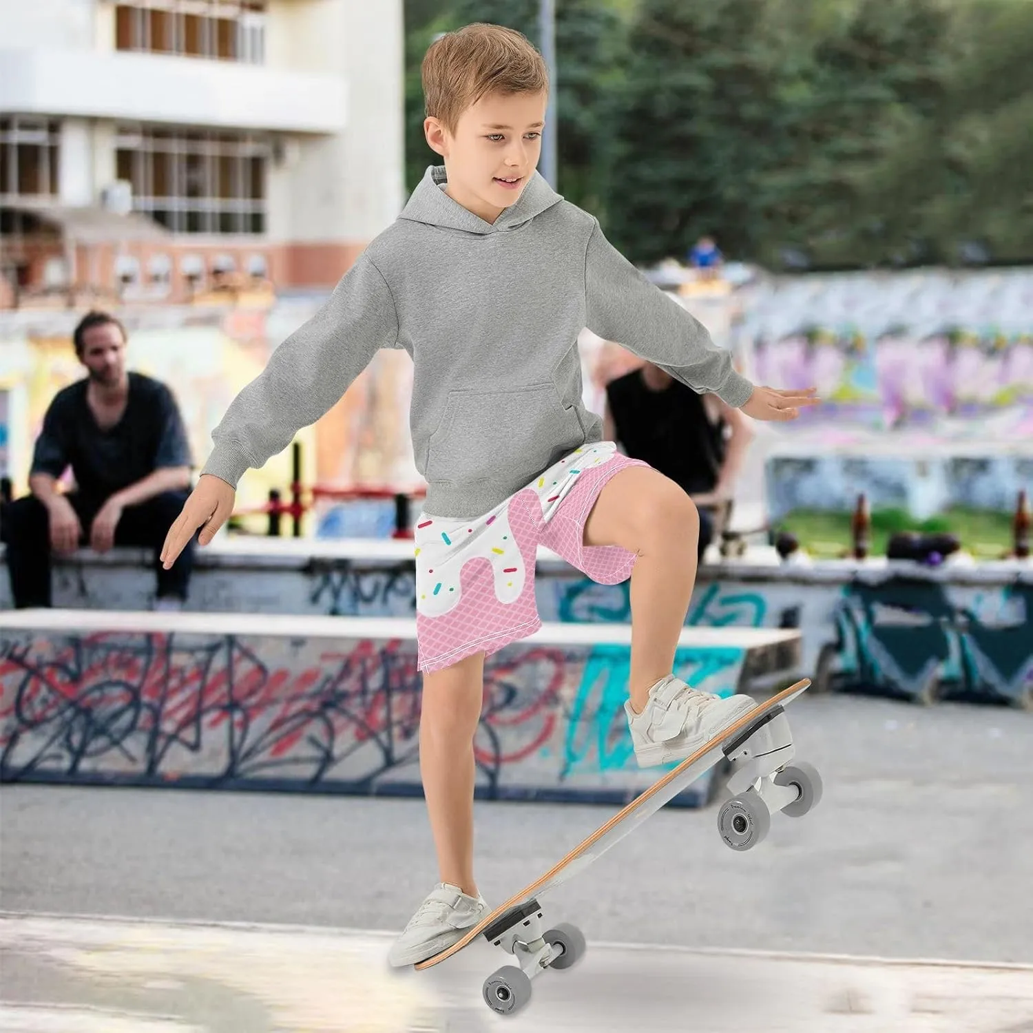 Boys Athletic Shorts Size 7-15 Boys' Casual Shorts with Pockets Elastic Waist Summer Kids Bottom for Sports Homewear