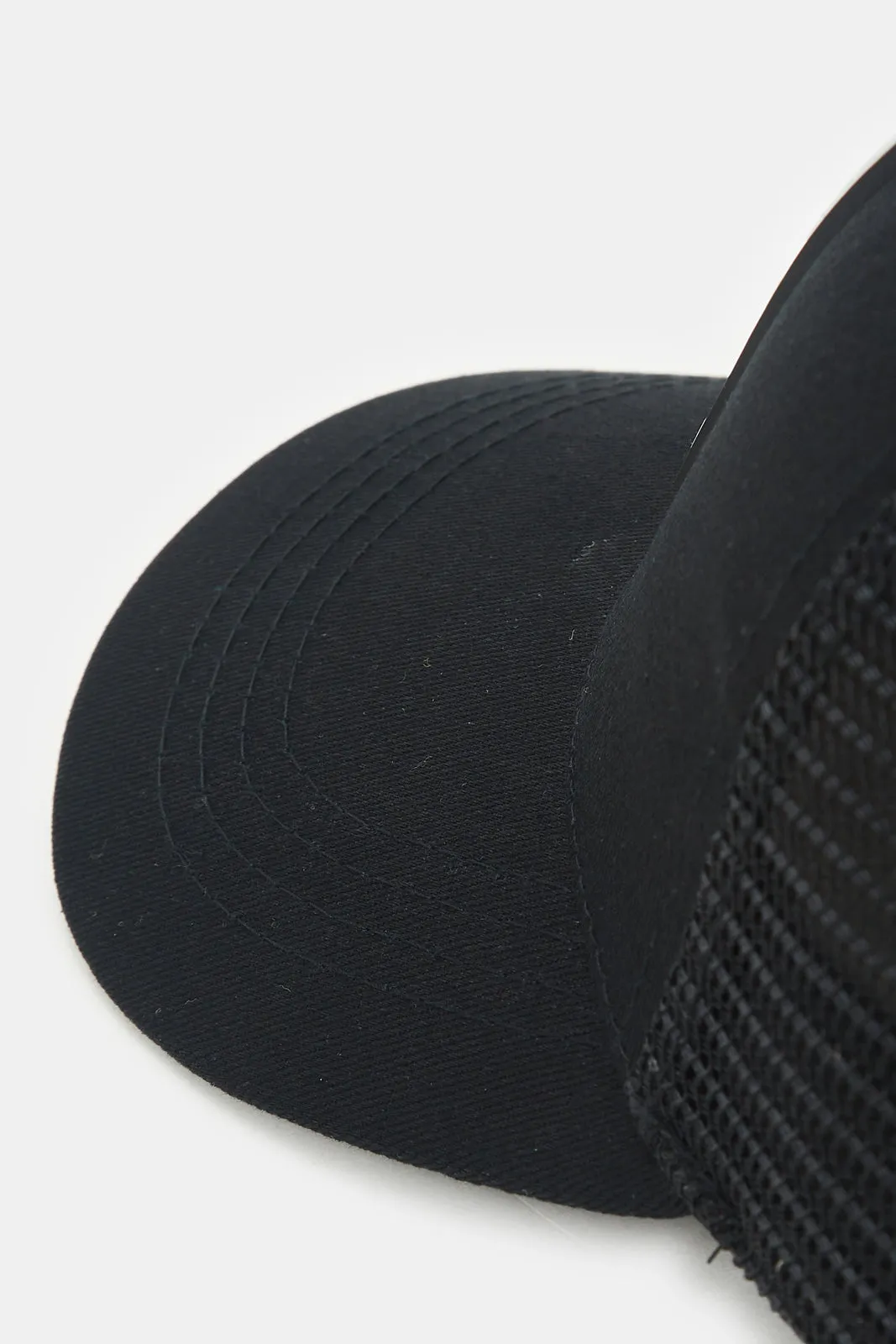 Boys Black Embroidery Cap