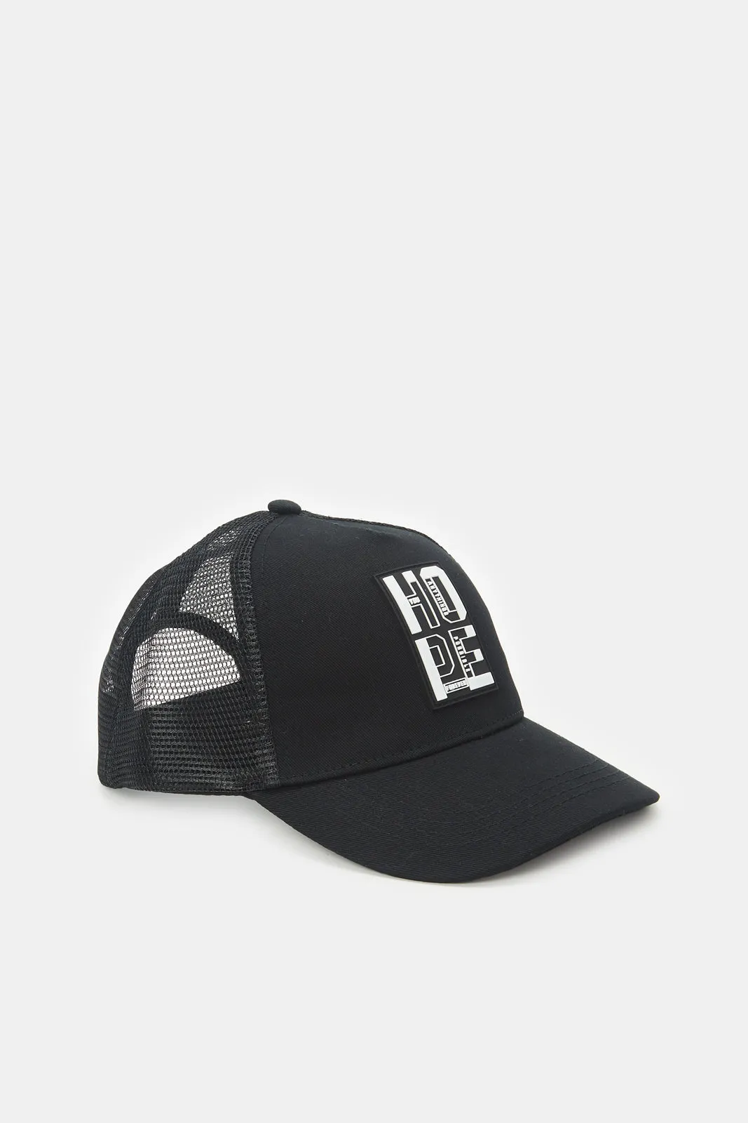 Boys Black Embroidery Cap