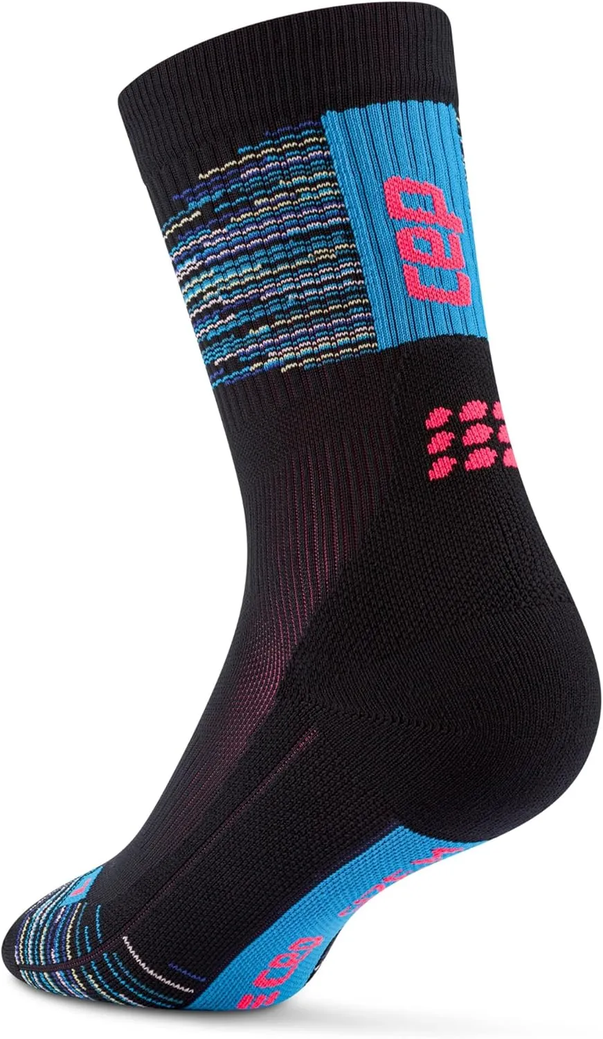 CEP Crew Cut Athletic Performance Running Socks - Paris Vibes Mid Cut Compression Socks for Men and Women