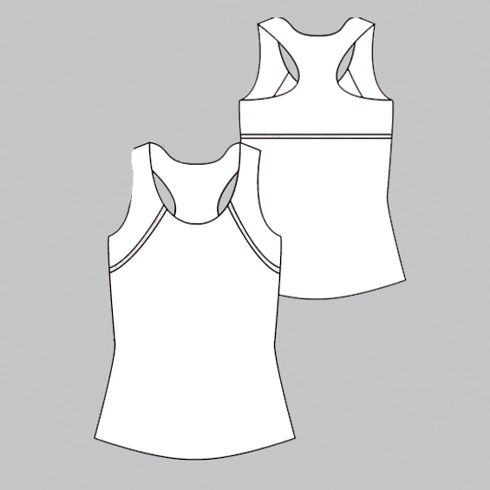 Classic White Solid Racerback Top