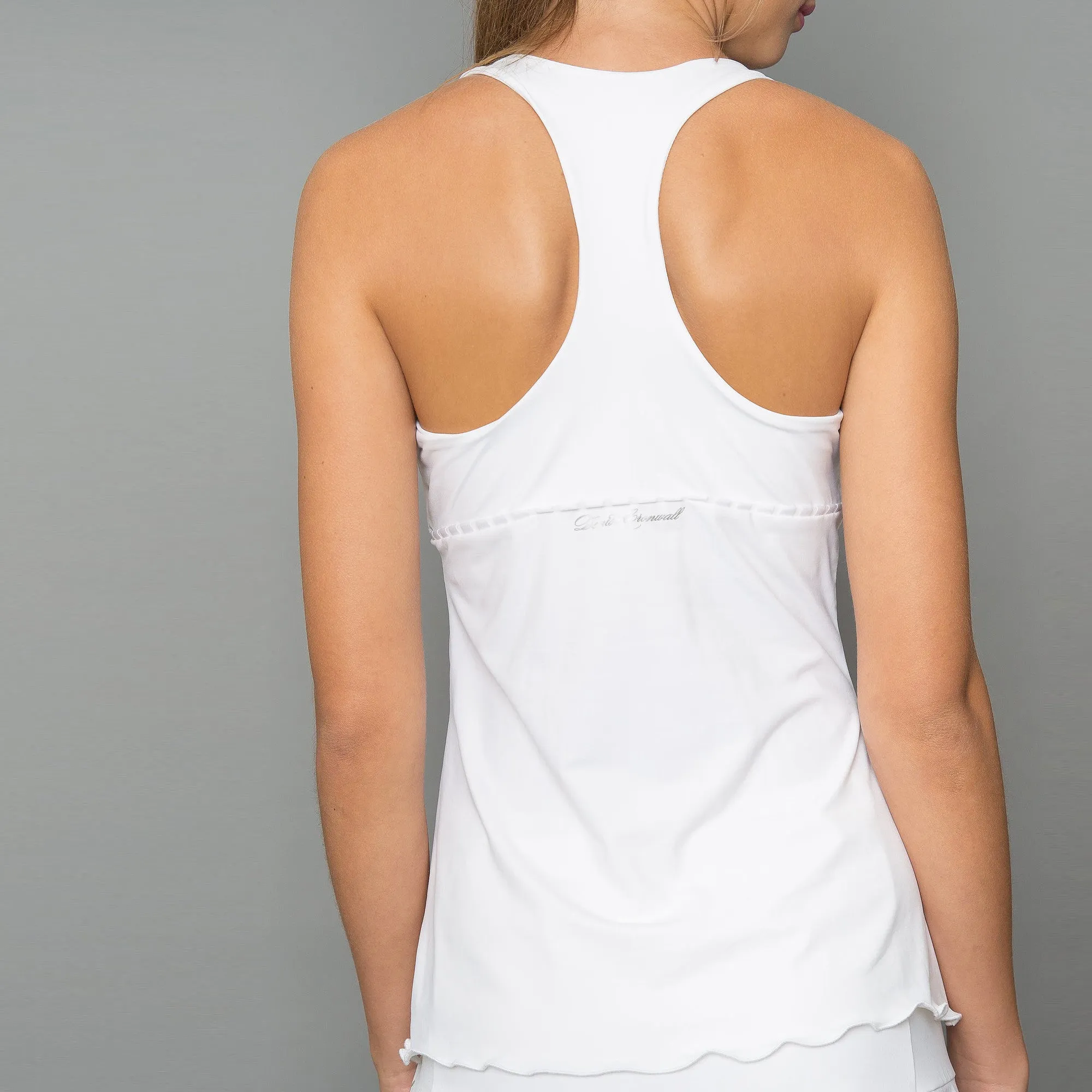 Classic White Solid Racerback Top