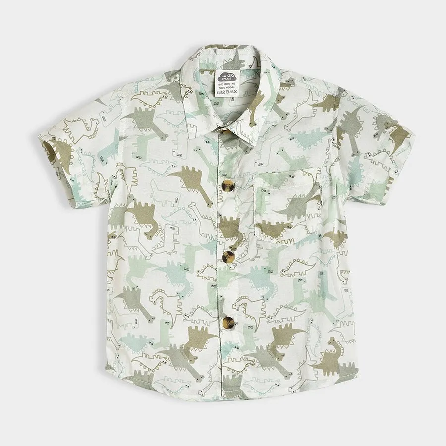 Dinomite Woven Green Shirt & Shorts Co-Ord Set
