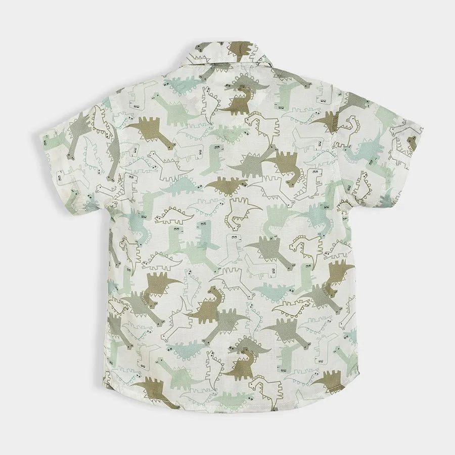 Dinomite Woven Green Shirt & Shorts Co-Ord Set