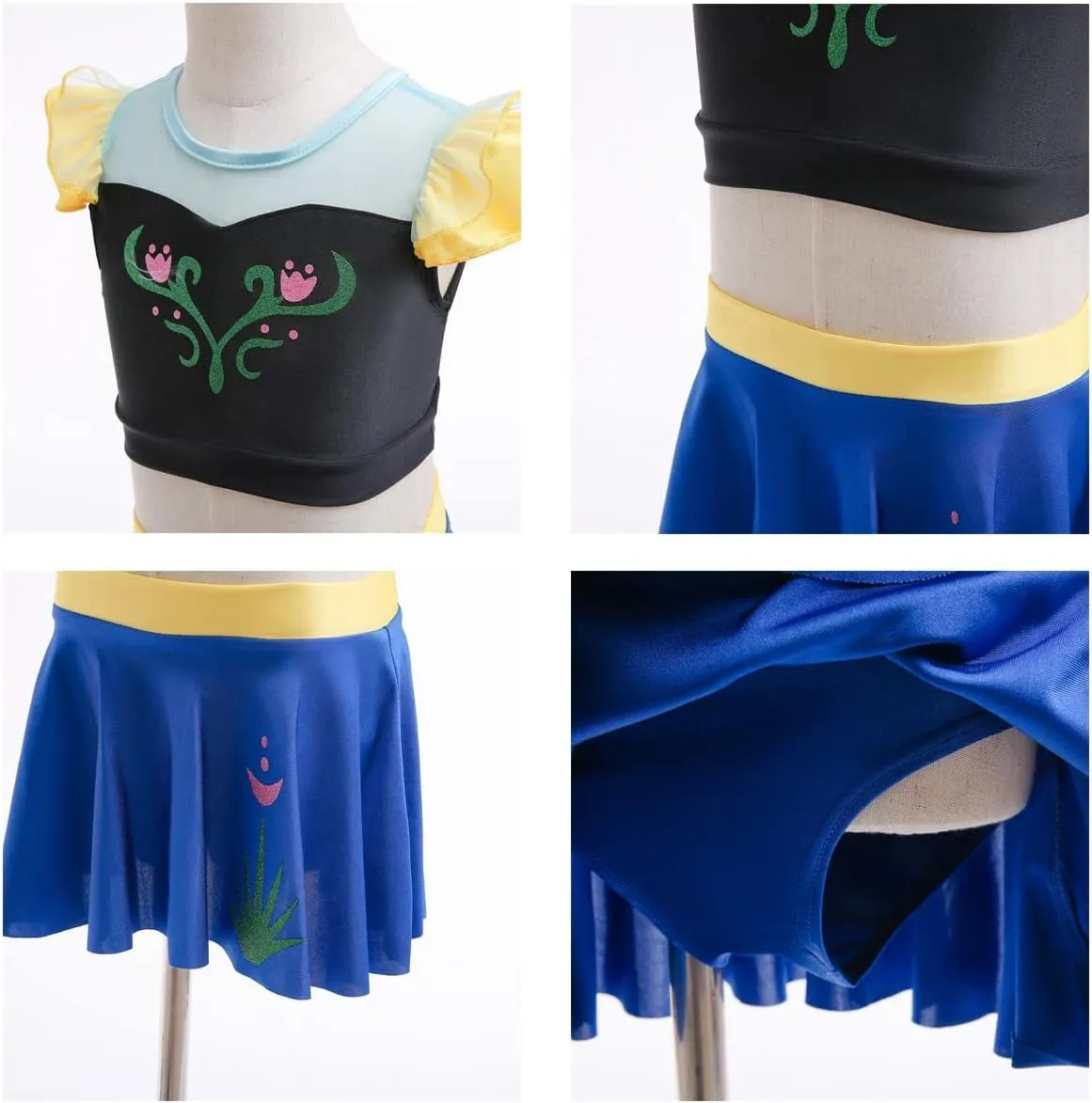 DYMCII Girls Princess Swimwear Two-Piece Tankini Set Bathing Suits Outdoors Beach Surfing Water Park Summer Swimsuits
