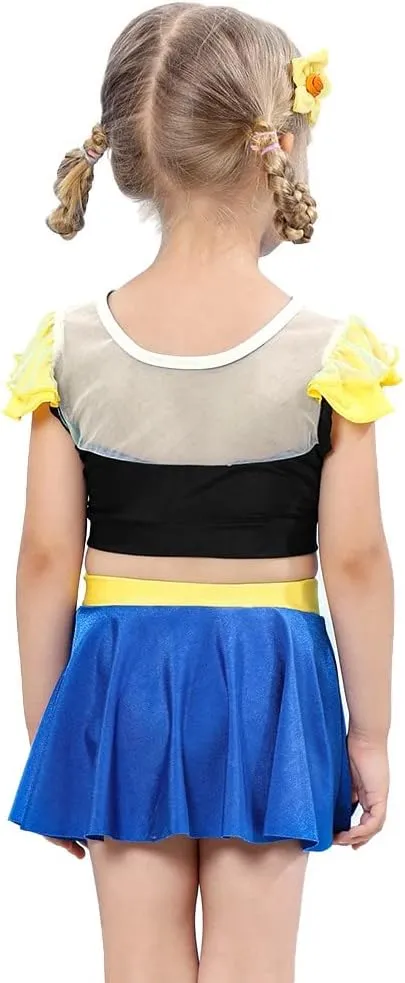 DYMCII Girls Princess Swimwear Two-Piece Tankini Set Bathing Suits Outdoors Beach Surfing Water Park Summer Swimsuits