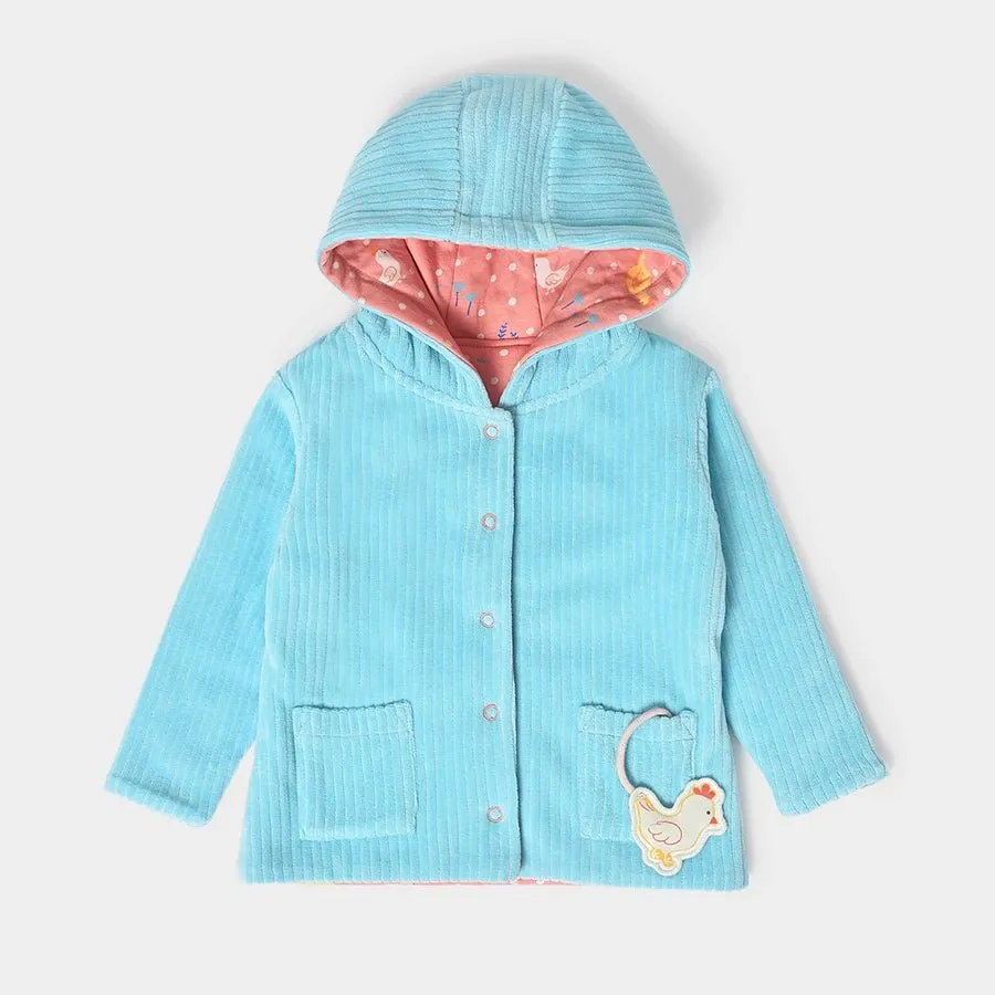 Farm Friends Quitter Reversible Jacket  Skyblue