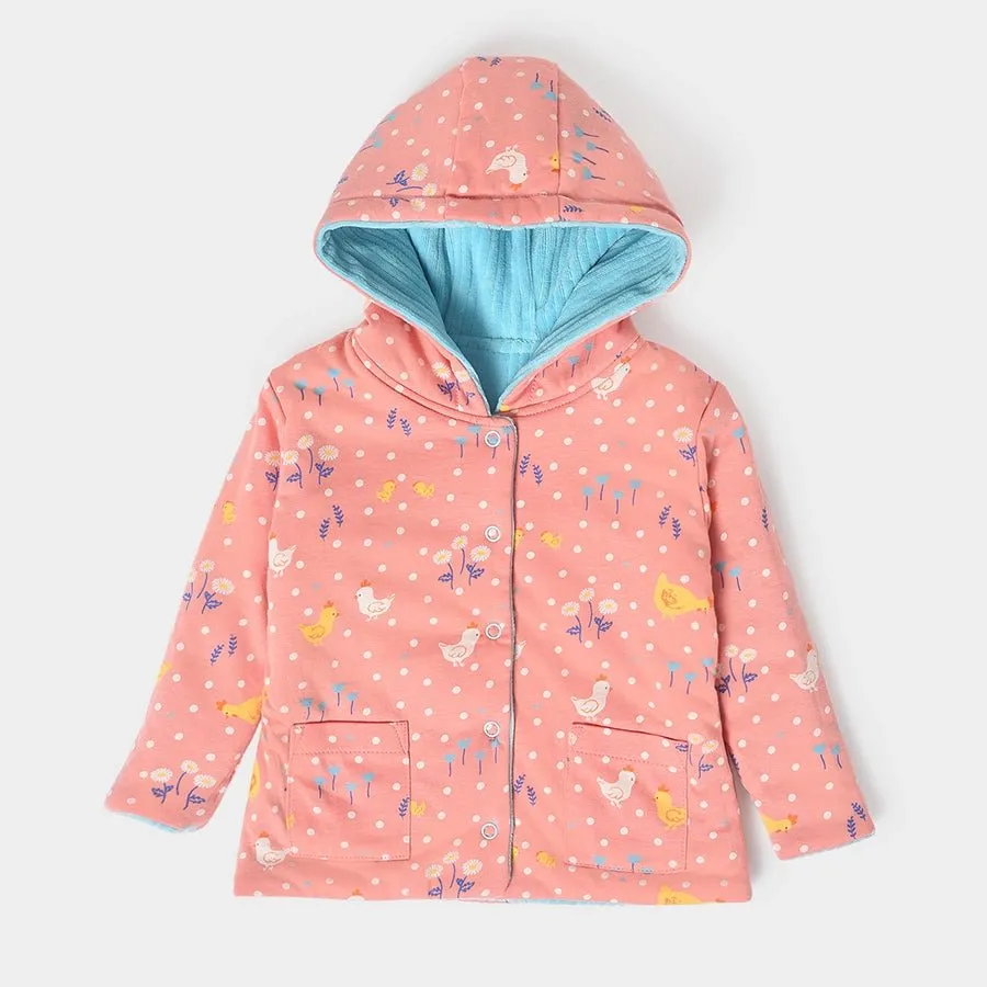 Farm Friends Quitter Reversible Jacket  Skyblue