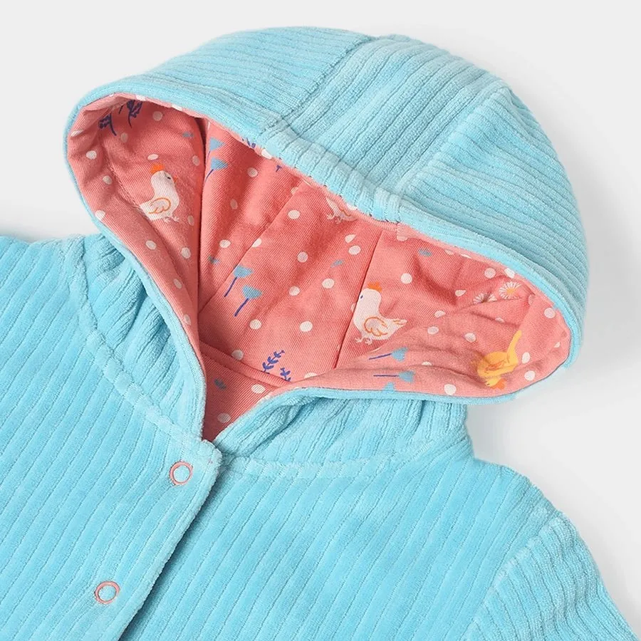Farm Friends Quitter Reversible Jacket  Skyblue