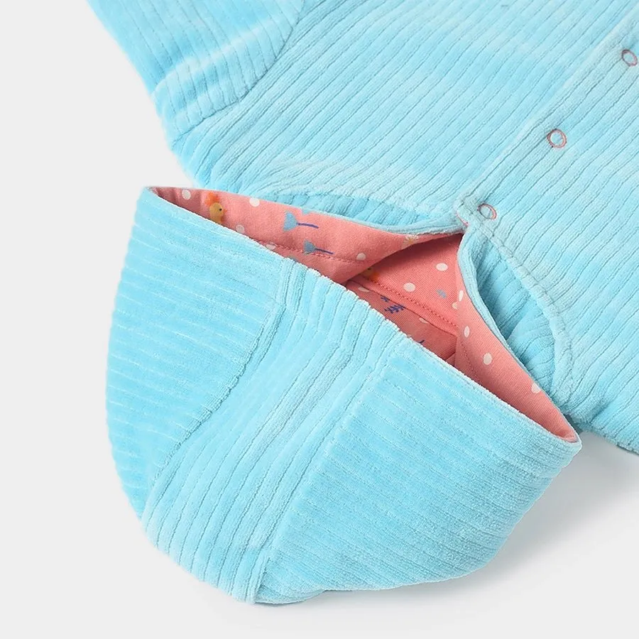 Farm Friends Quitter Reversible Jacket  Skyblue