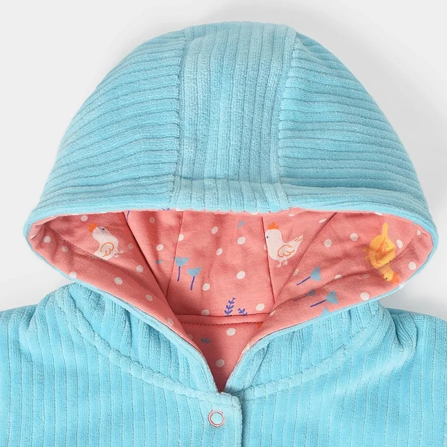 Farm Friends Quitter Reversible Jacket  Skyblue