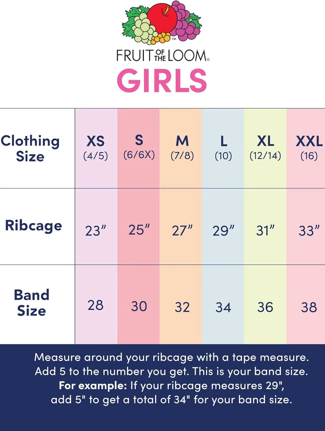Fruit of the Loom Girls' Stay Dry Racerback Sports Bra