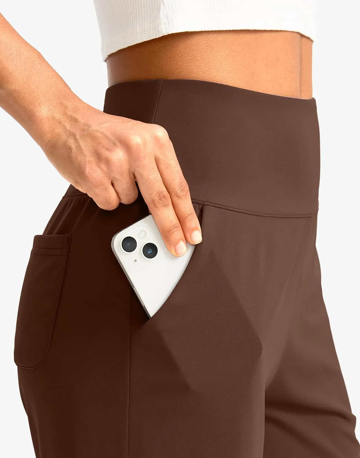 G Gradual Women's Bermuda Long Shorts with Pockets 9" High Waisted Knee Length Shorts for Women Walking Athletic Workout