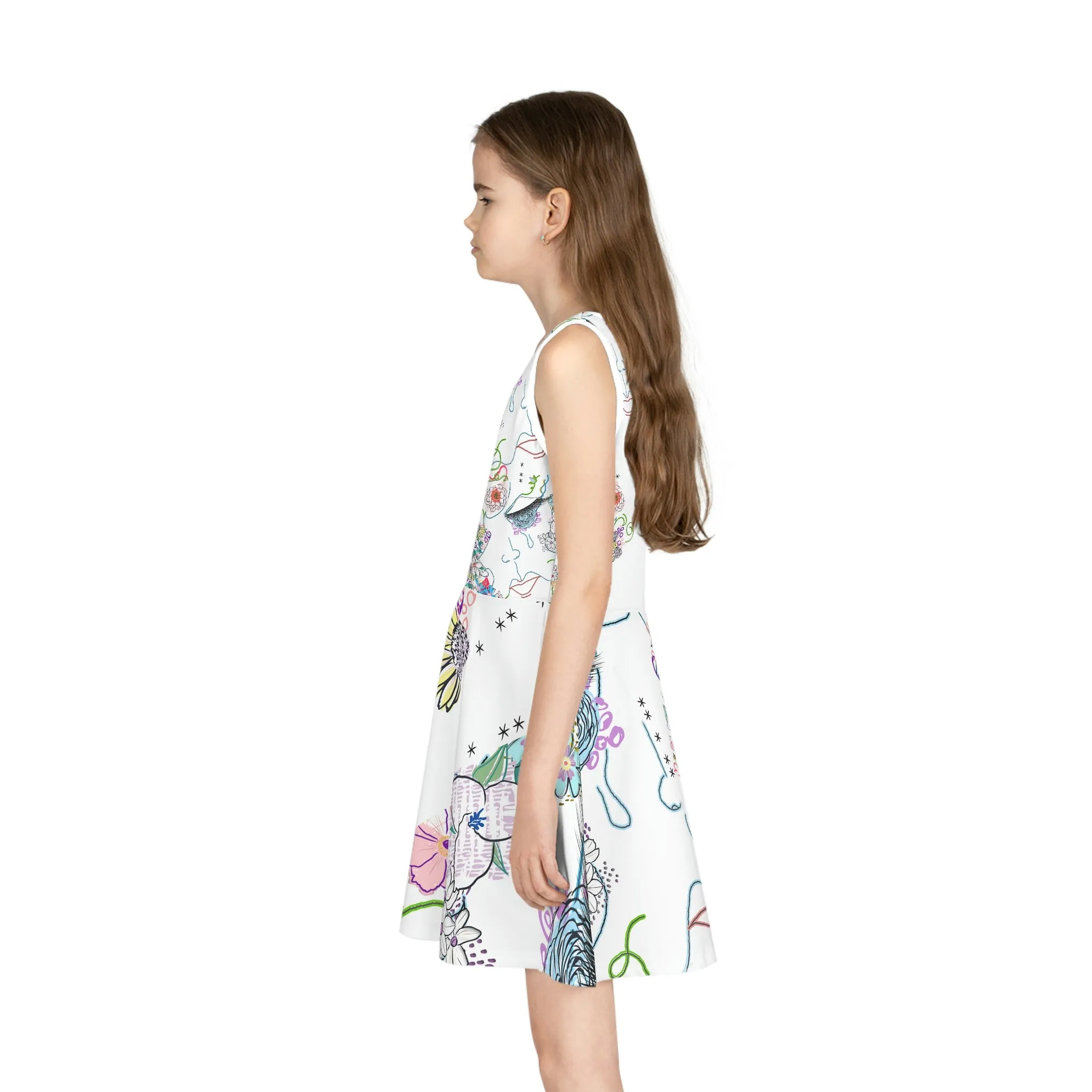 Girls' Sleeveless Sundress (AOP) FLORA