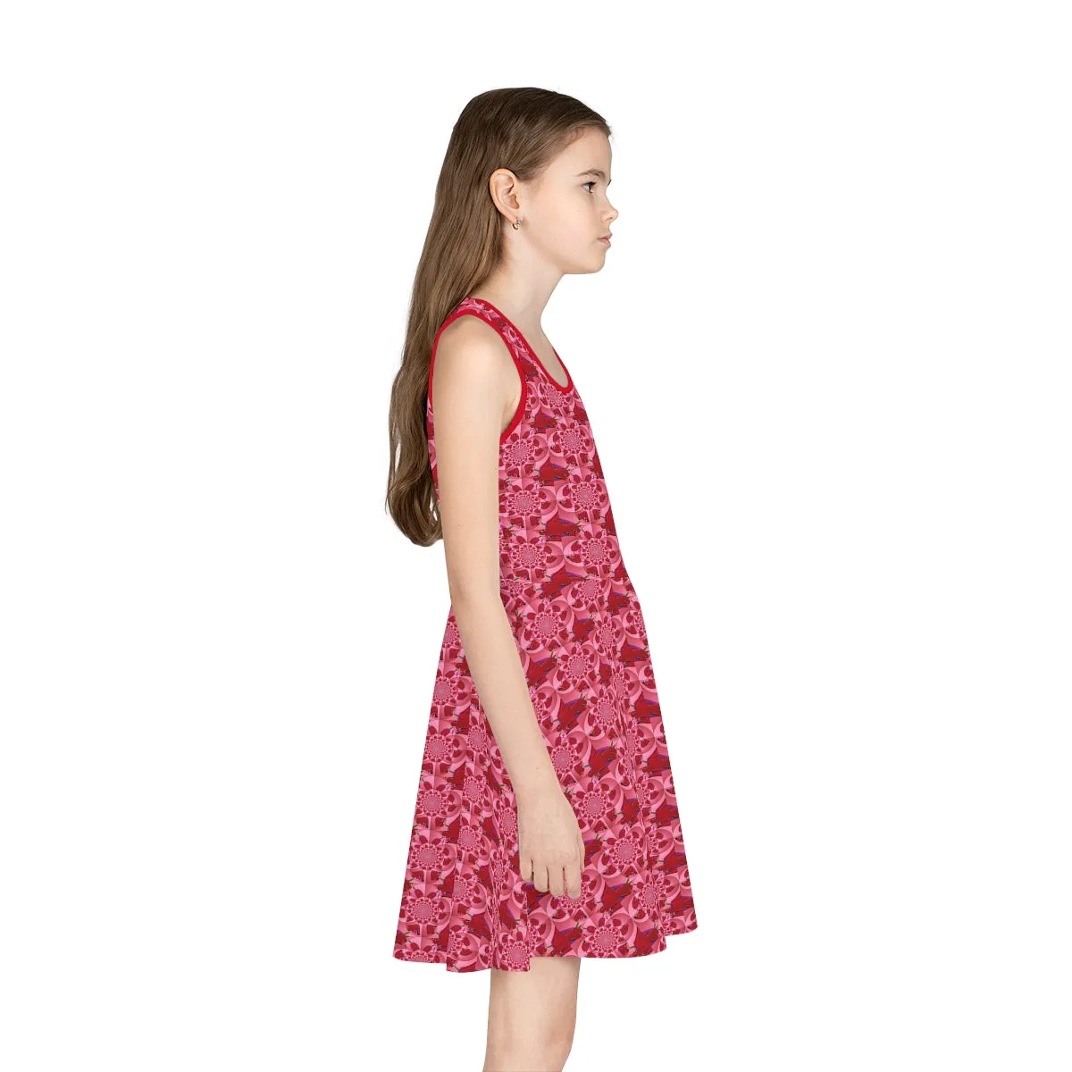 Girls' Sleeveless Sundress (AOP) TULIPS FOREVER