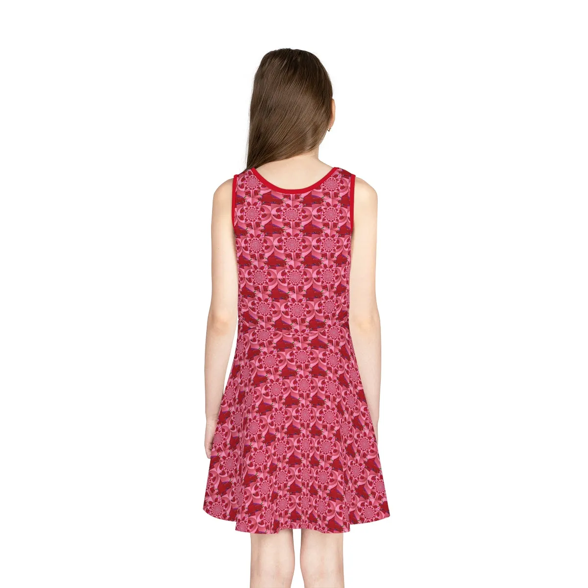 Girls' Sleeveless Sundress (AOP) TULIPS FOREVER