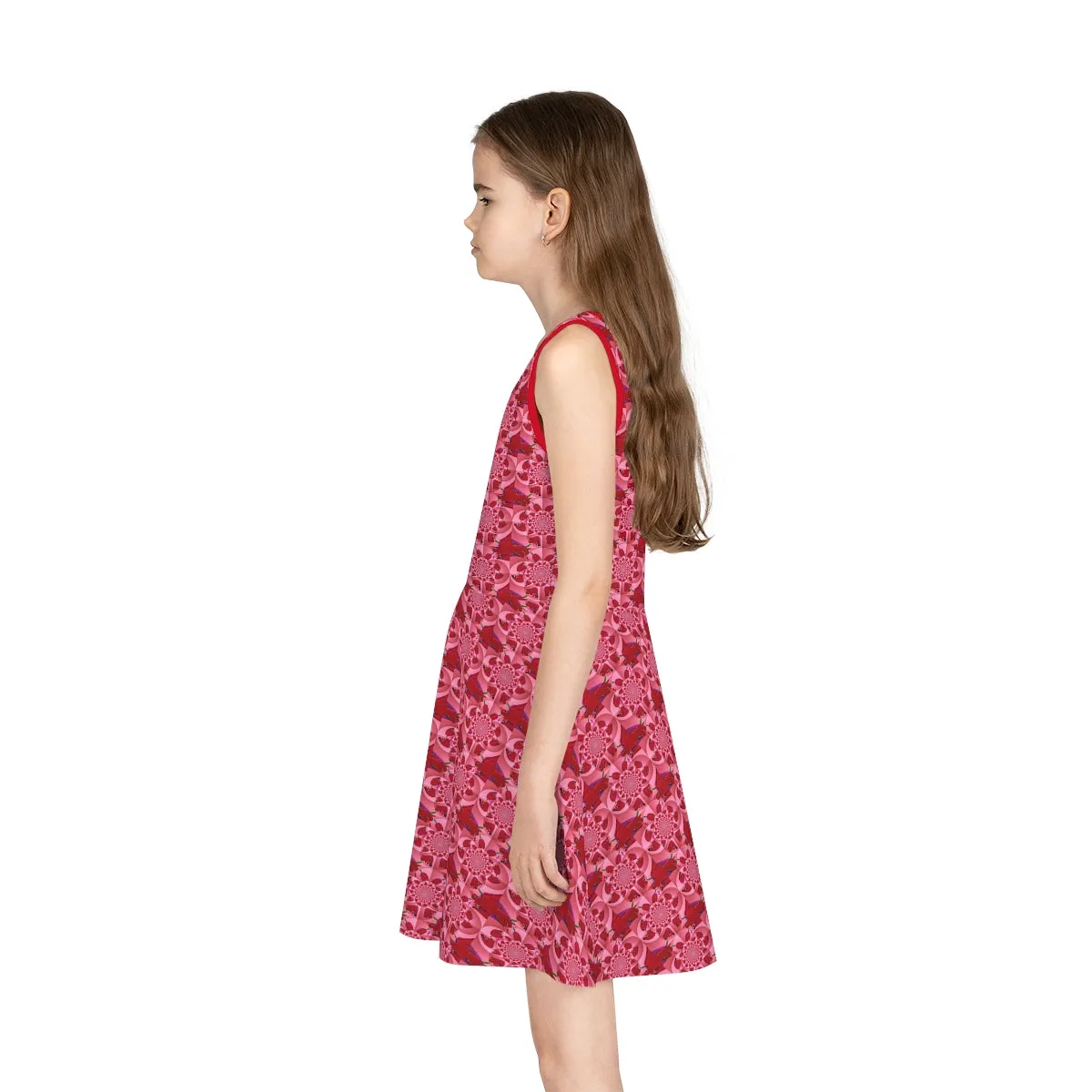 Girls' Sleeveless Sundress (AOP) TULIPS FOREVER