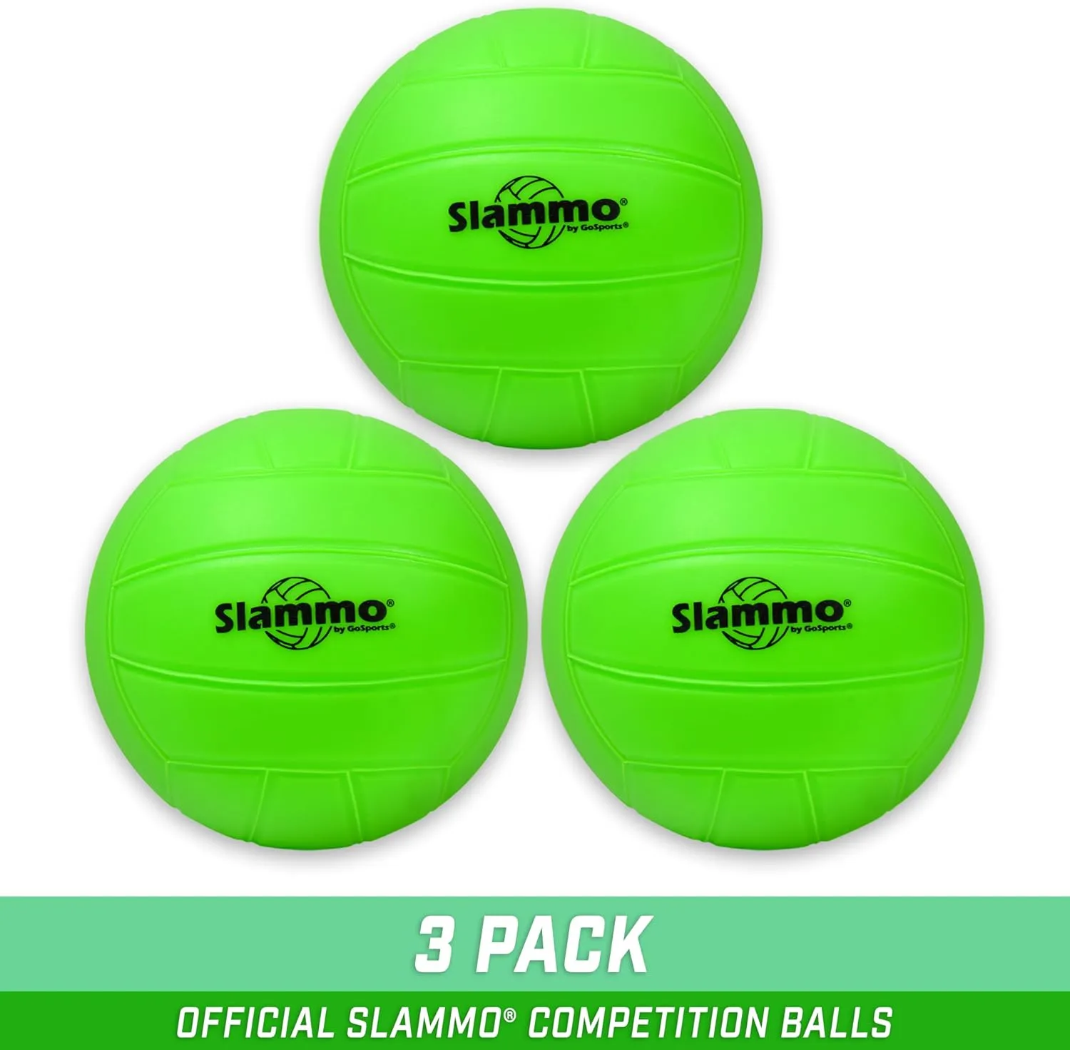 GoSports Slammo Official Replacement Balls 3-Pack - Works for All Roundnet Game Sets - Choose Between Competition Size or XL Size Balls