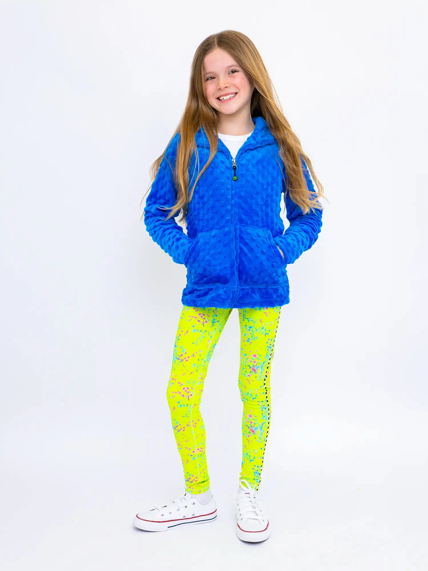 Green Minky Zip Hoodie and Amelya Leggings Gift Set
