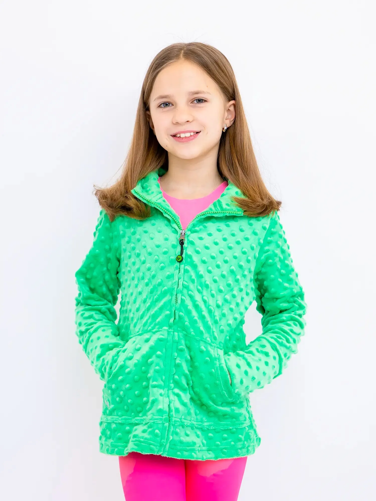 Green Minky Zip Hoodie and Amelya Leggings Gift Set