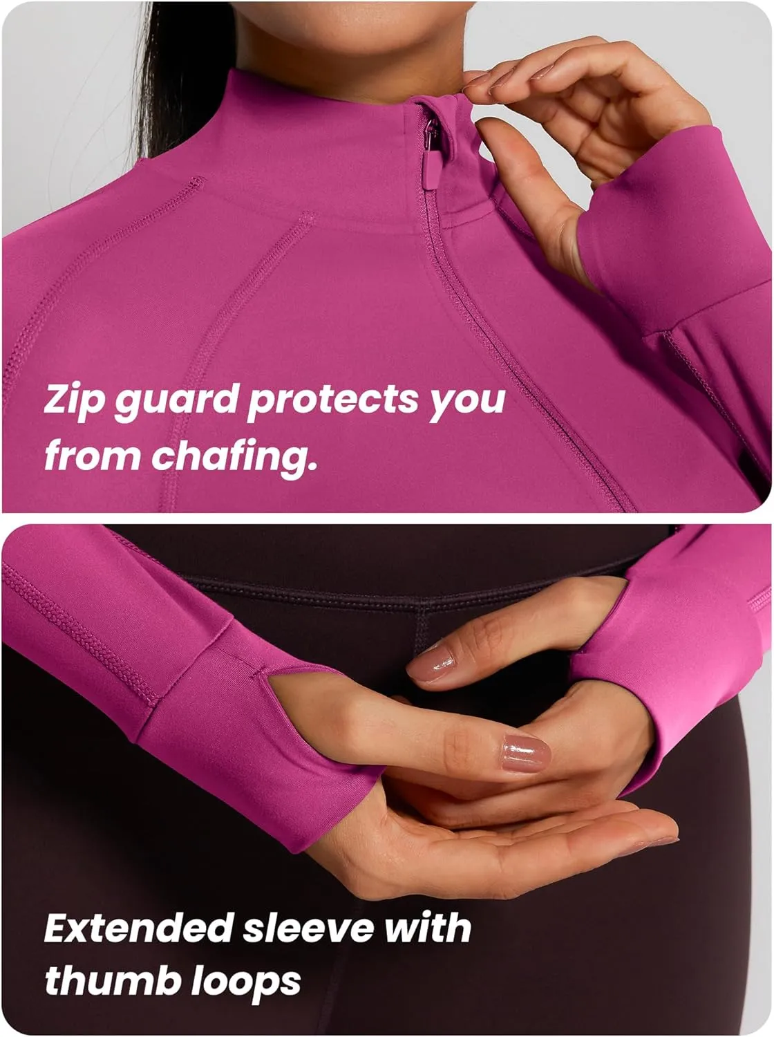 GYM RAINBOW Womens Snatched Workout Jackets Lightweight Zip Up Slim Fit Gym Track Athletic Jackets with Thumb Holes