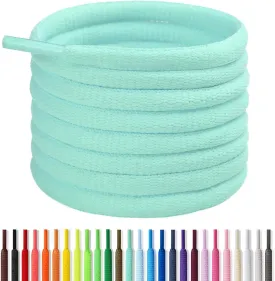 Handshop 1/4" Oval Athletic Shoelaces 24"-72" in 22 Colors Half Round Shoe Laces