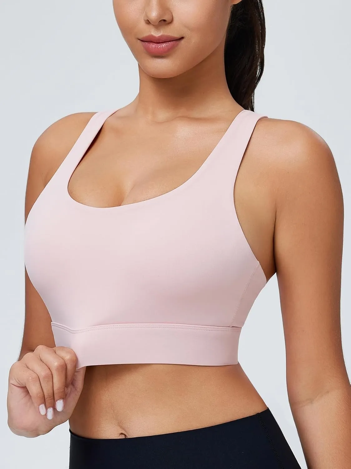 High Impact Sports Bra for Women High Support Molded Cups Strappy Womens Sports Bra for Workout,Training and Running