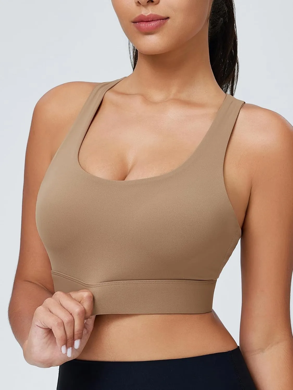 High Impact Sports Bra for Women High Support Molded Cups Strappy Womens Sports Bra for Workout,Training and Running