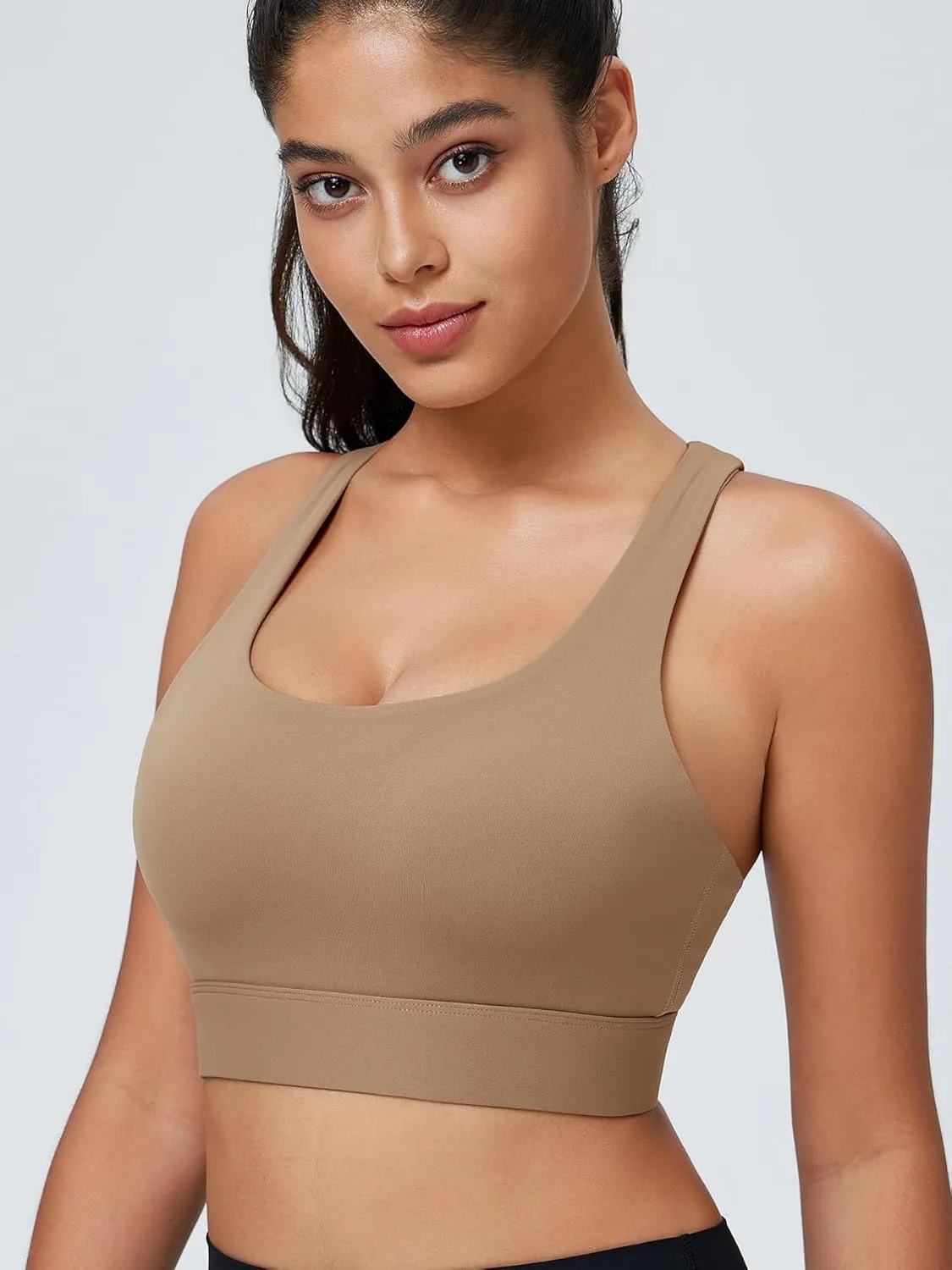 High Impact Sports Bra for Women High Support Molded Cups Strappy Womens Sports Bra for Workout,Training and Running