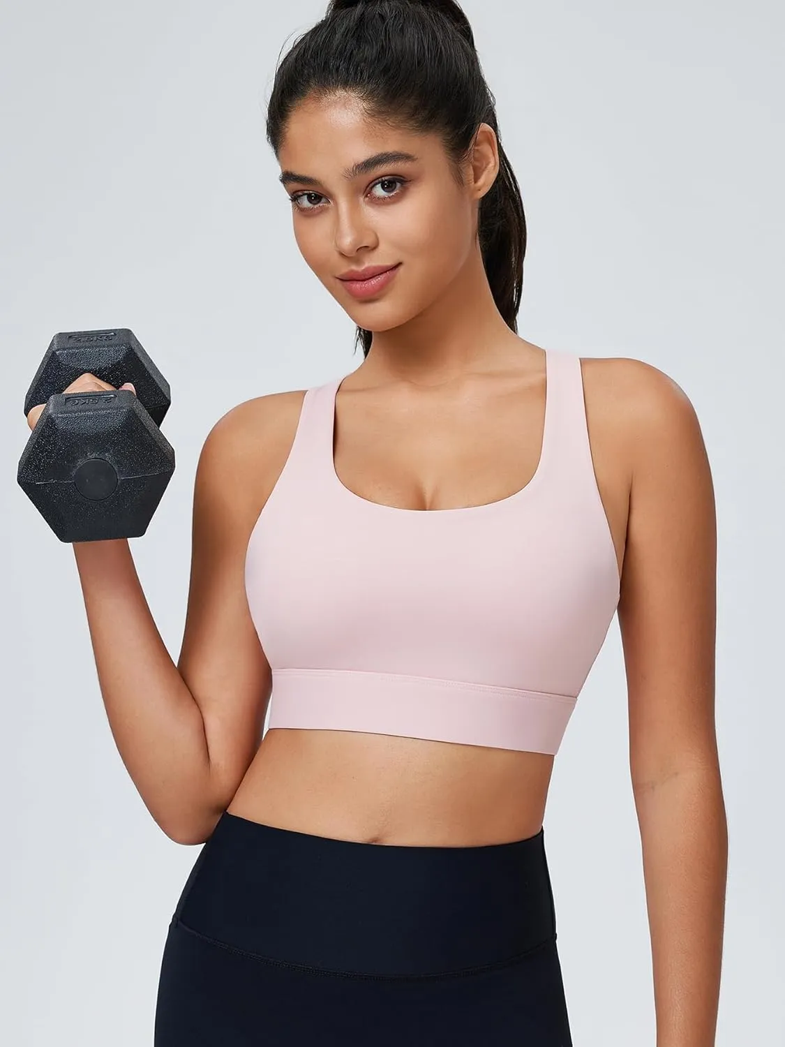High Impact Sports Bra for Women High Support Molded Cups Strappy Womens Sports Bra for Workout,Training and Running