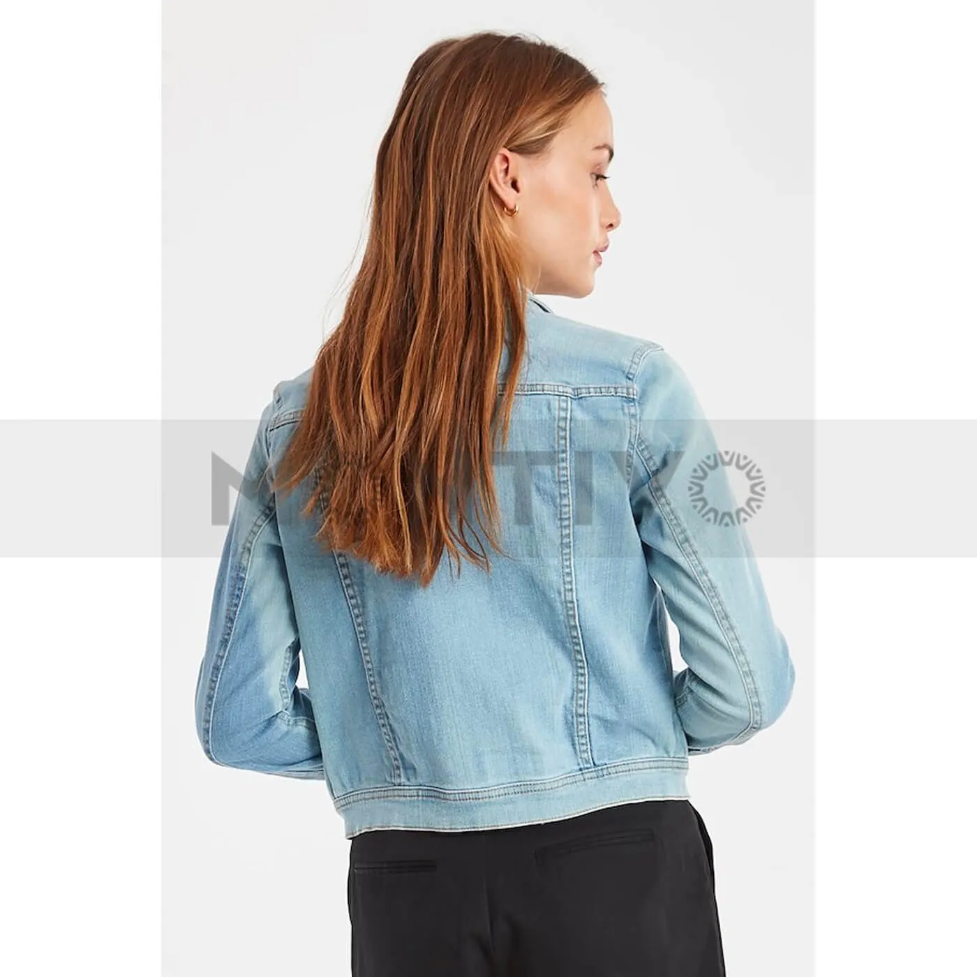 Ichi Pale Denim Sky Blue Jacket