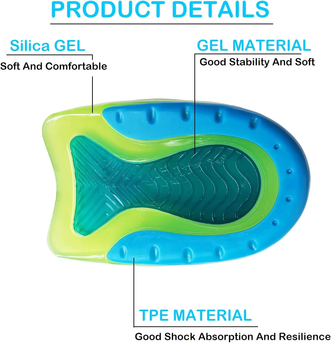 Kids Heel Cups for Heel Pain Sport Shock Absorbing Lightweight Gel Heel Inserts for Kid's with Sensitive Heels, Heel Spurs, Plantar Fasciitis, or Ankle Pain (1 Pairs Kid's Size 3-7 / Women 4-8)
