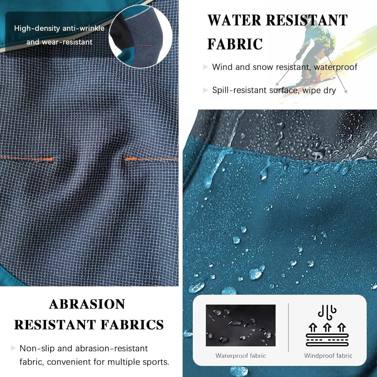 Kids Snow Ski Pants Hiking Boys Girls Outdoor Waterproof Windproof Fleece Warm Snowboard Pants