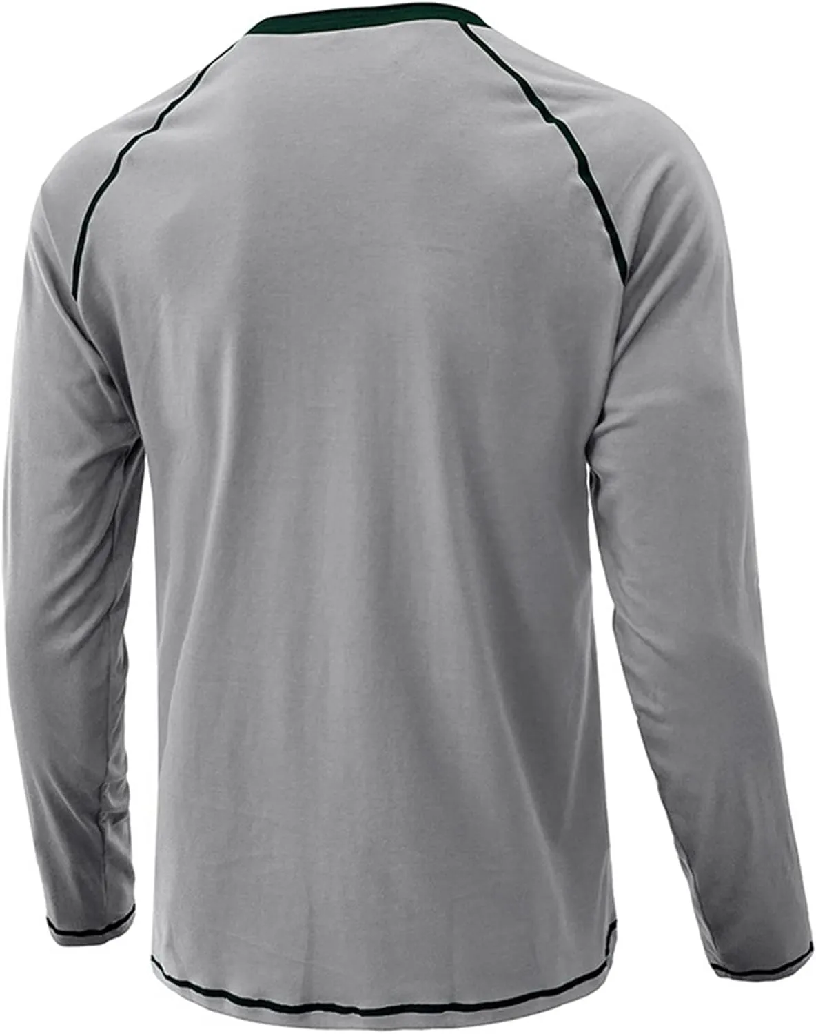 Men's Henley Shirt Long Sleeve Thermal Underwear Henley Top Casual Slim Fit Lightweight 5 Button T Shirts