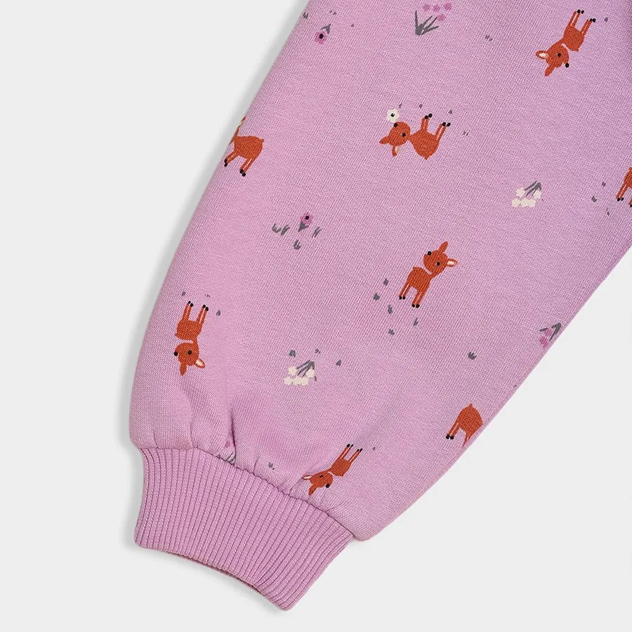 Misty Antelope Knitted Sweatshirt Pink