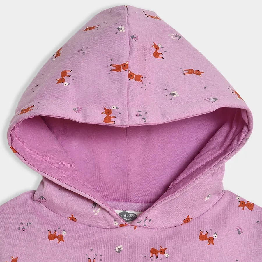 Misty Antelope Knitted Sweatshirt Pink