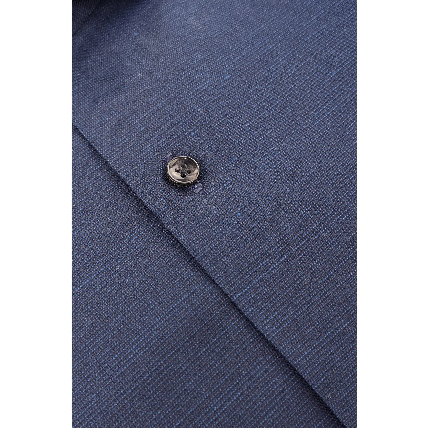 Navy Textured Slim Fit Shirt