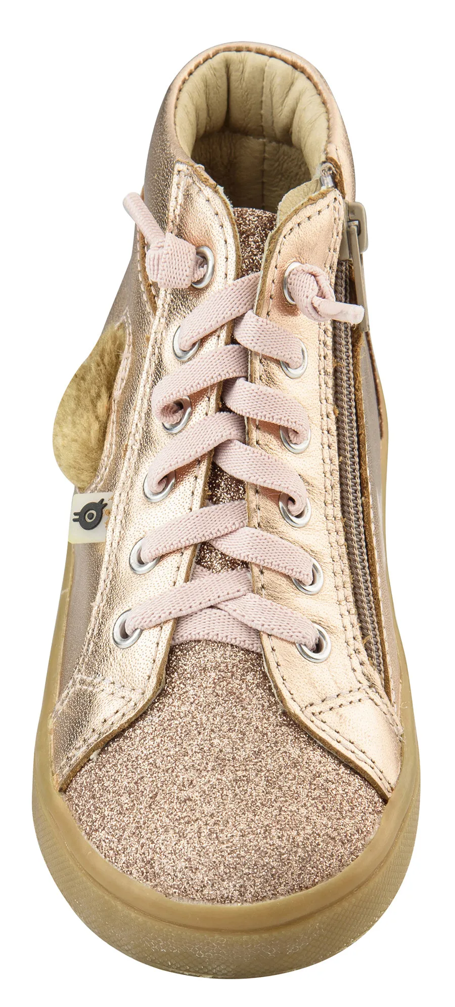 Old Soles Girl's Glam Heart High-Top, Rose Glam
