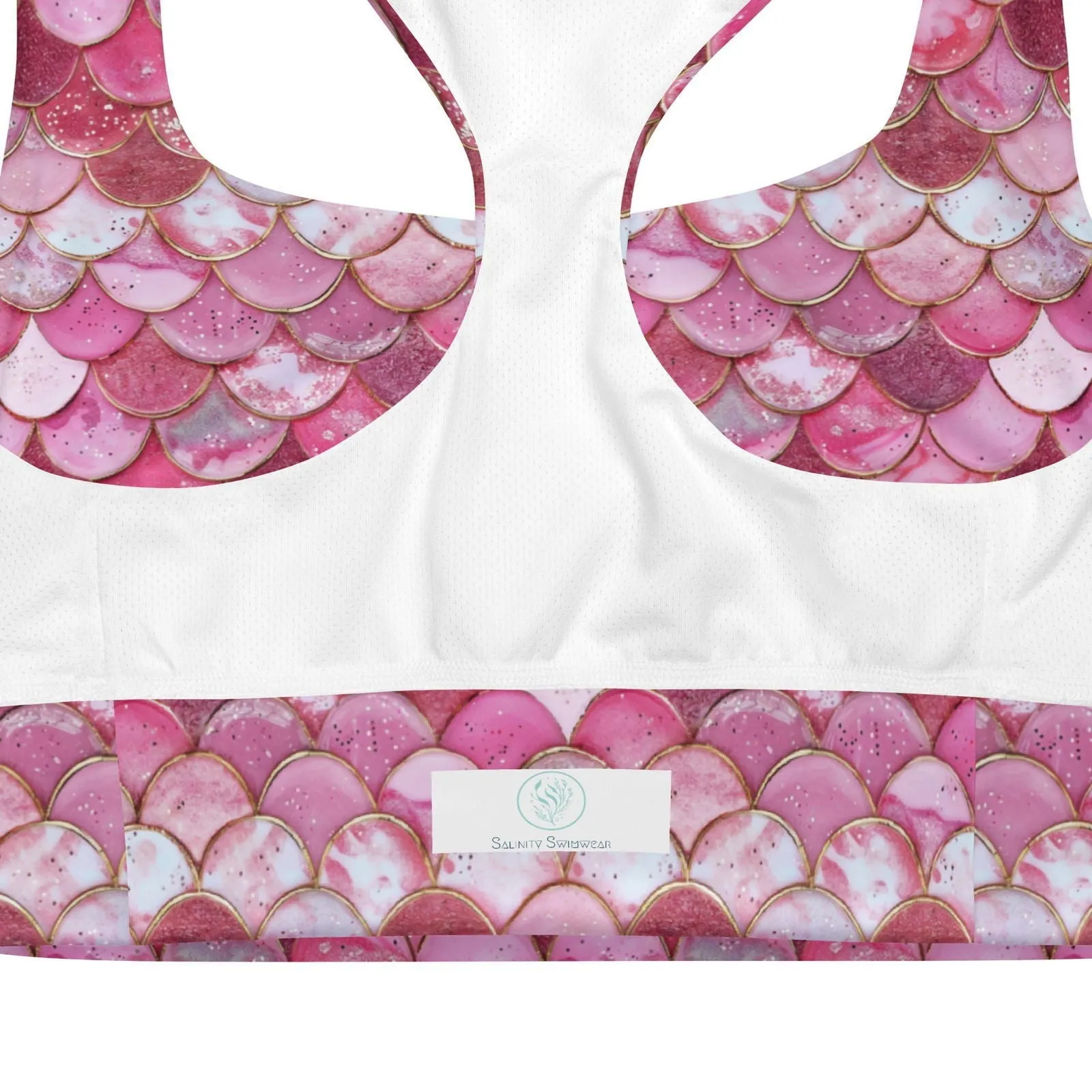Pink Pearl Mermaid Eco Sports Bra Top