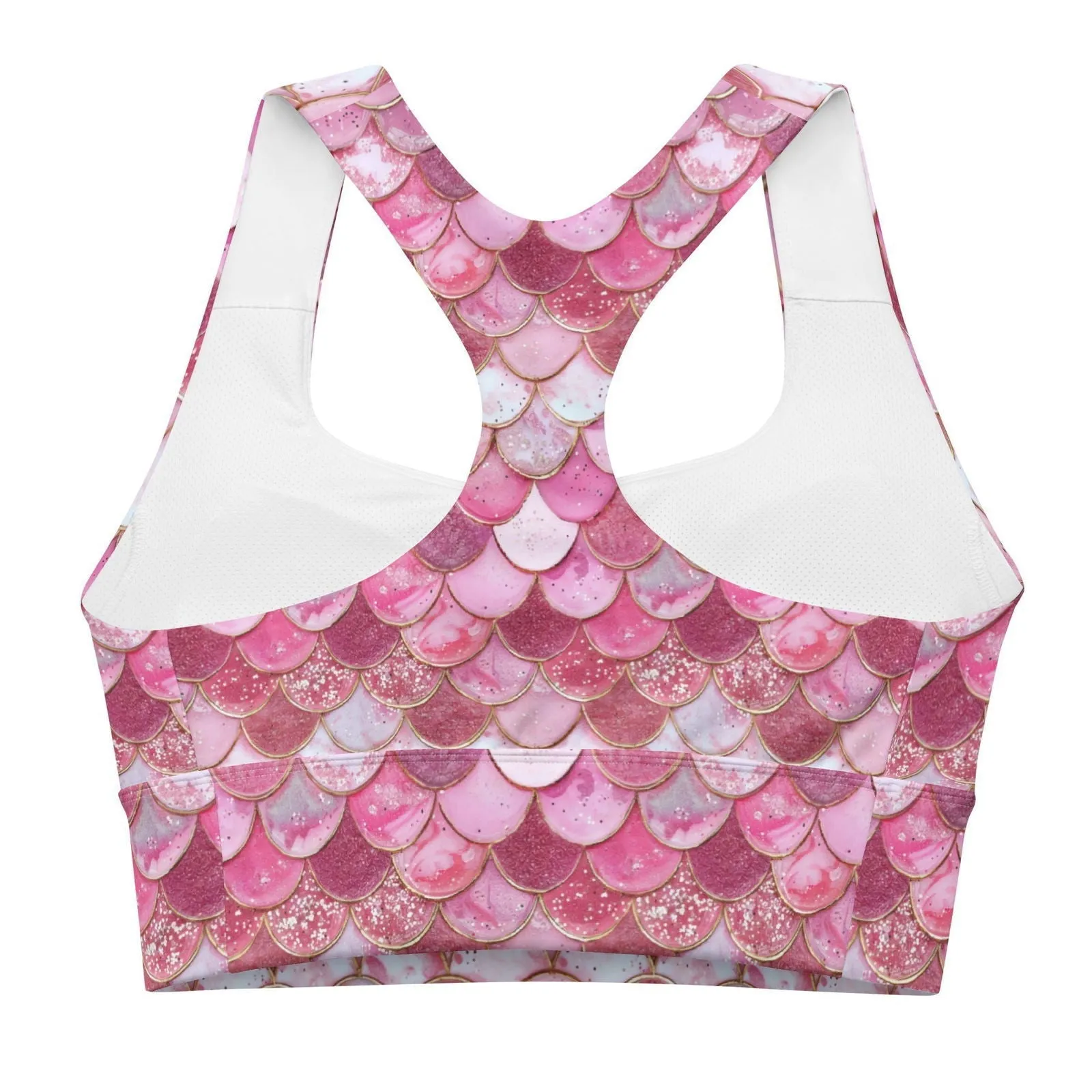 Pink Pearl Mermaid Eco Sports Bra Top