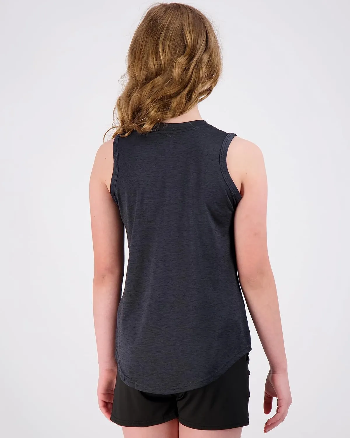 Real Essentials 4 Pack: Girls Active Dry Fit Performance Tank Top