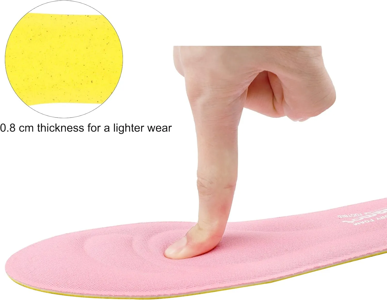 riemot 2 Pairs Memory Foam Insoles for Women Replacement Shoe Inserts for Work Boot,Sneaker,Comfort Cushion Shoe Insoles,Breathable Inner Soles Shock Absorbing for Foot Pain Relief Pink US8/ EU39