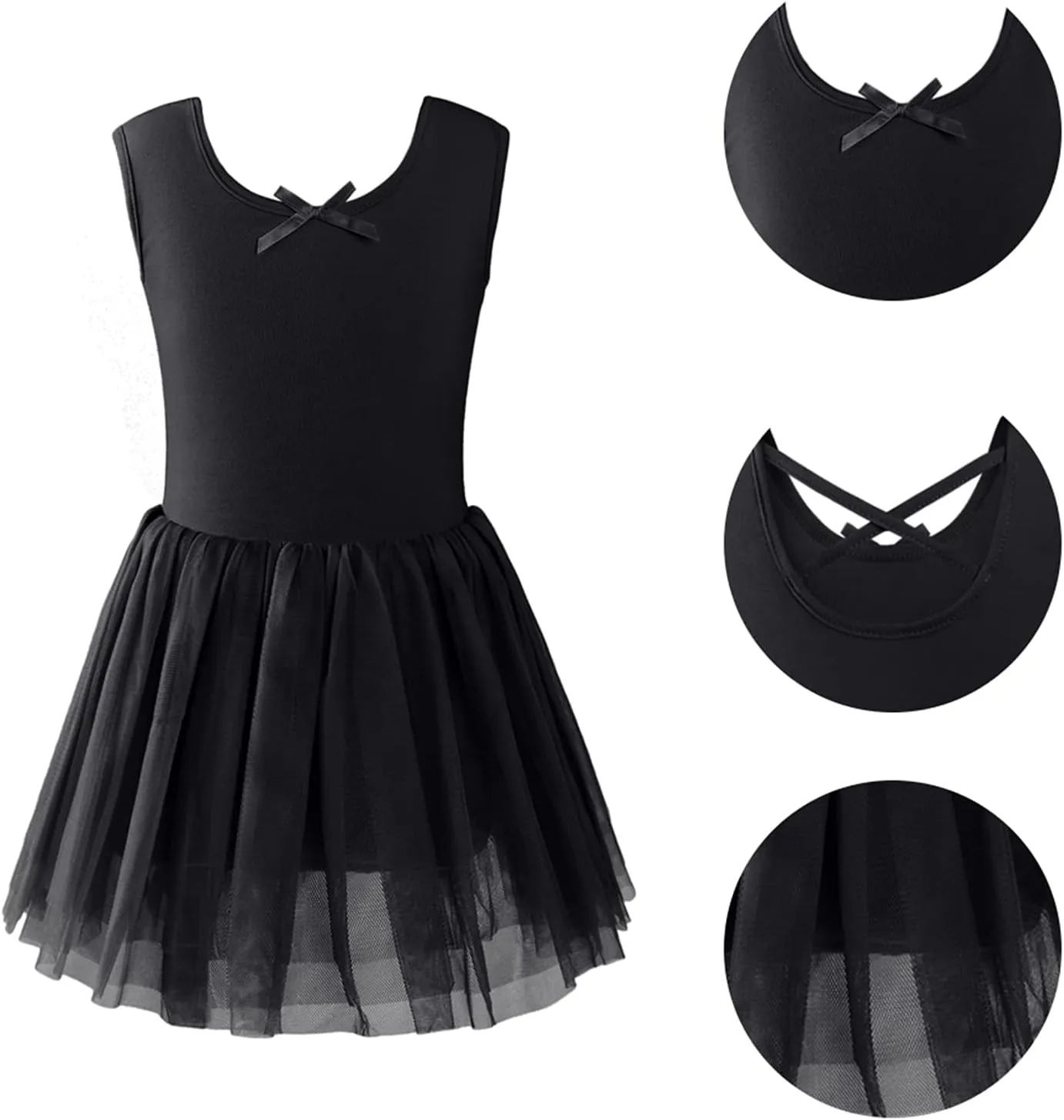 Stelle Puff Sleeve Ballet Leotards for Girls with Sparkly Tutu Skirted Toddler Dance Dress Outfit