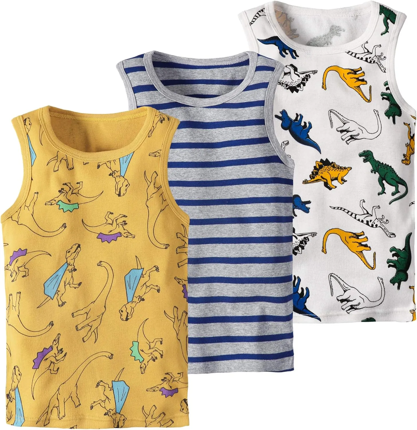 Toddler Baby Boys Tank Soft Cotton Sleeveless Top Undershirts Pack of 3