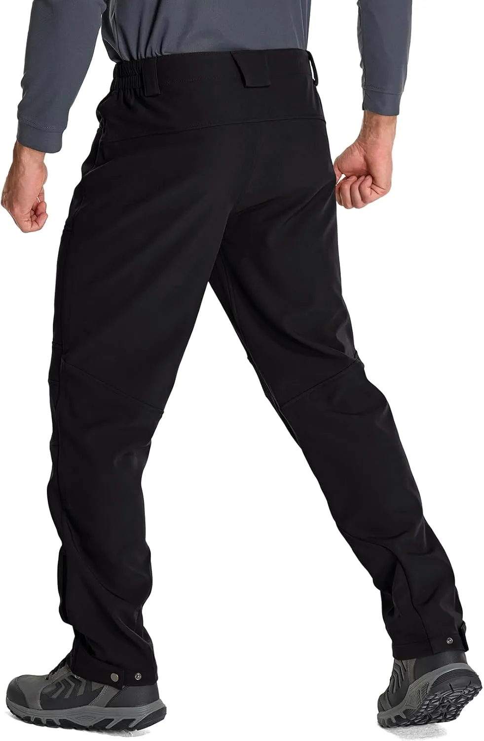 Toomett Mens Winter Hiking Snow Pants Waterproof Insulated Fleece Lined for Skiing Camping Outdoor Softshell Snowboard Pants