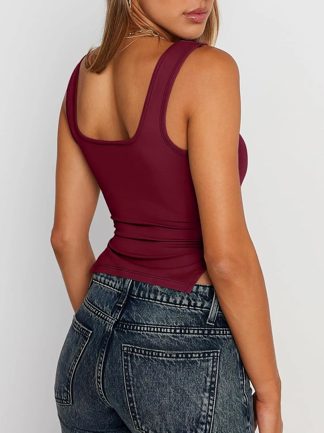 Trendy Queen Womens Going Out Crop Tops Backless Tank Tops Summer Y2k Teen Girls Basics Cute Clothes