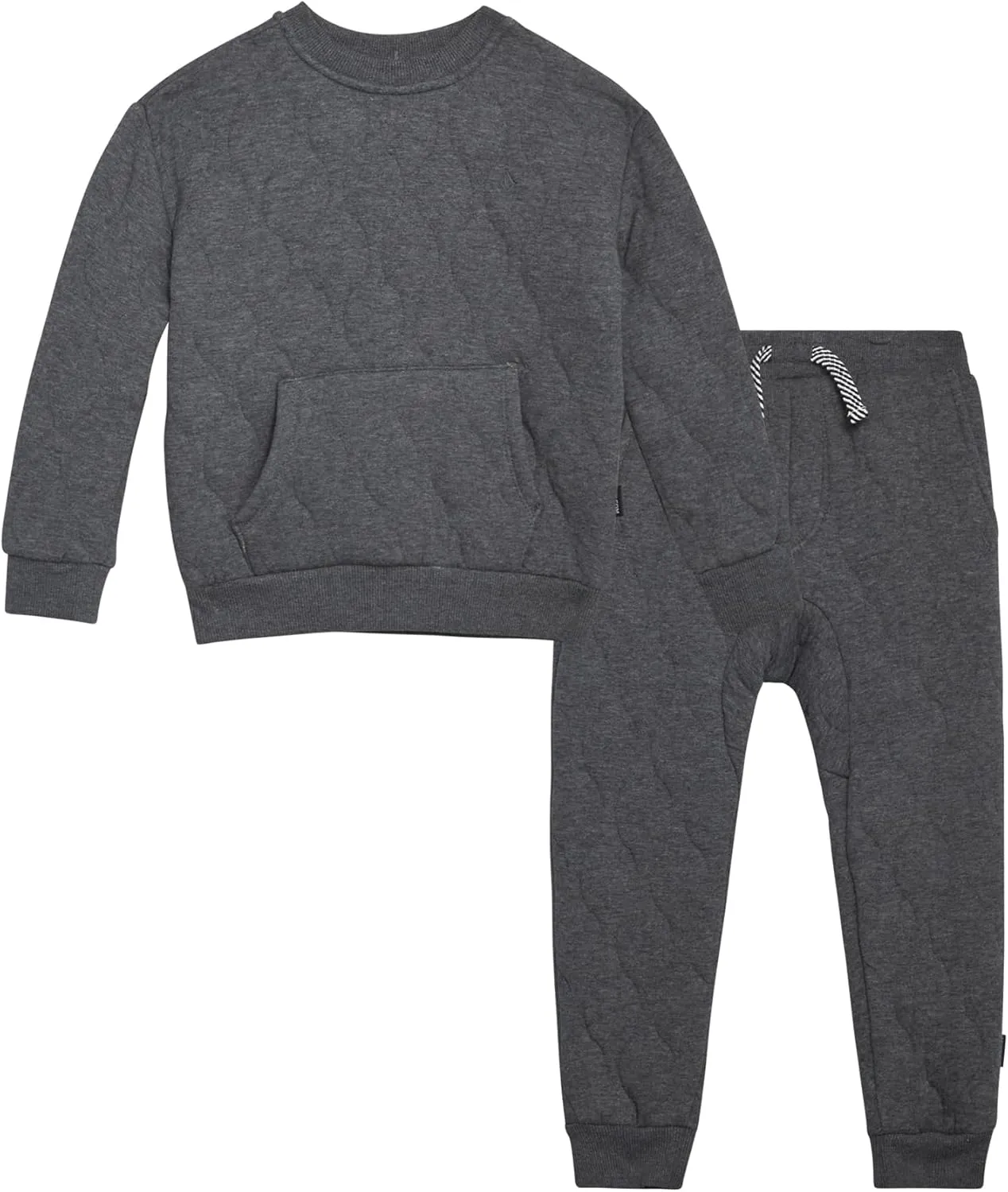 Volcom Boys' Sweatsuit Set - 2 Piece Soft Fleece Crewneck Pullover Sweatshirt and Jogger Pants - Cozy Outfits for Boys 12M-7